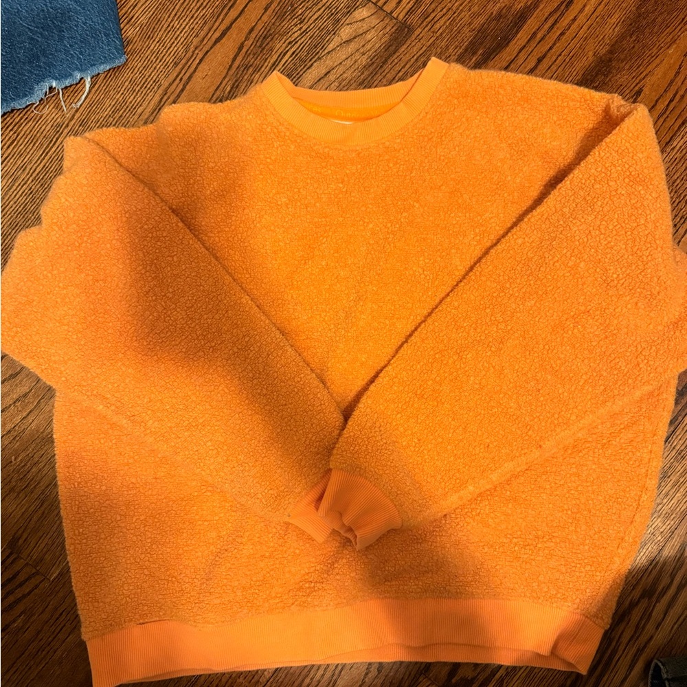 Outdoor Voices Orange Crewneck Sweater Cozy Knit